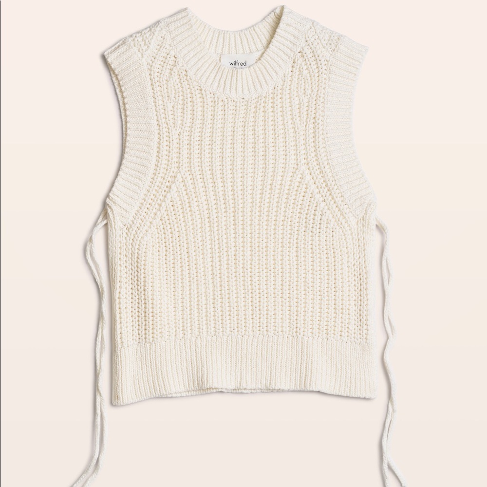 NWT Aritzia Wilfred Belford Sweater in Oak - Picture 2 of 6